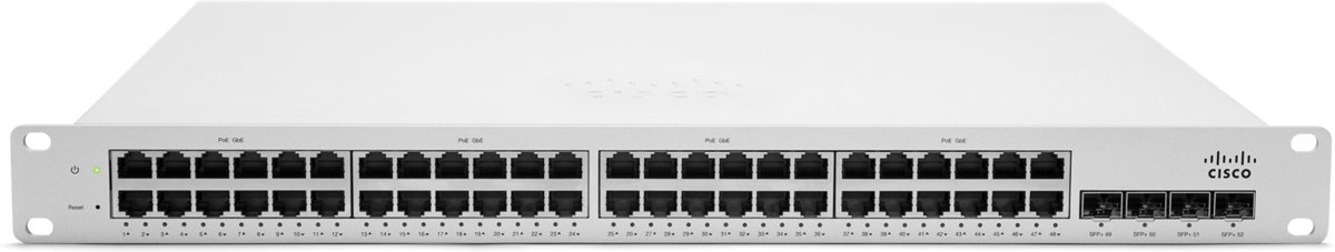 Cisco Meraki MS220-48LP Managed network switch L2 Gigabit Ethernet (10/100/1000) Power over Ethernet (PoE) Wit