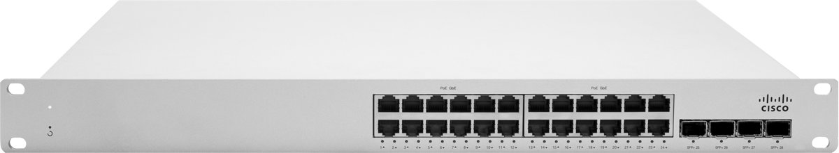 Cisco Meraki MS225-24P Managed L2 Gigabit Ethernet (10/100/1000) Grijs 1U Power over Ethernet (PoE)