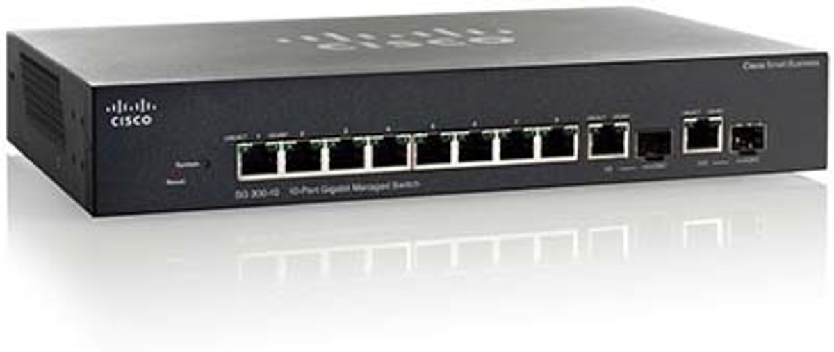 Cisco SG350-10-K9 Managed L3 Gigabit Ethernet (10/100/1000) Zwart