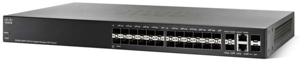 Cisco SG350-28SFP Managed L2/L3 Gigabit Ethernet (10/100/1000) 1U Zwart