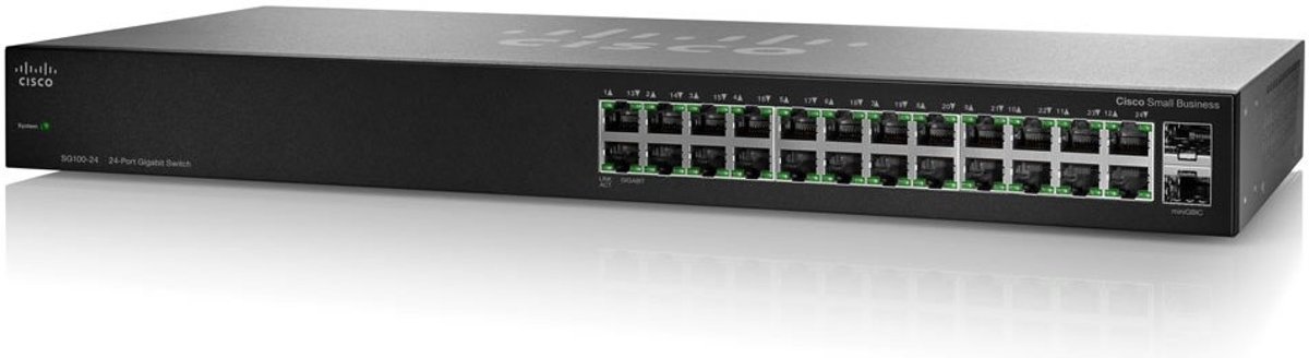 Cisco Small Business 110 Unmanaged L2 Gigabit Ethernet (10/100/1000) Zwart 1U