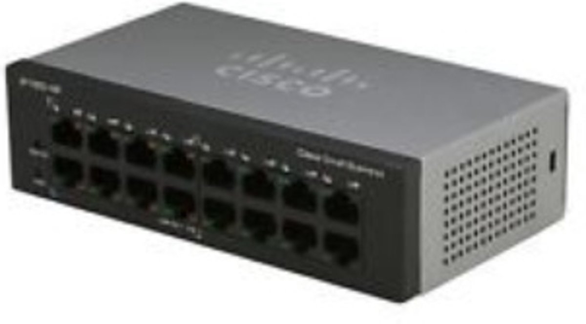 Cisco Small Business SF110D-16HP Unmanaged L2 Fast Ethernet (10/100) Zwart Power over Ethernet (PoE)