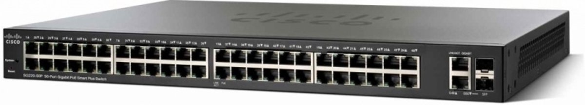 Cisco Small Business SG220-50 Managed L2 Gigabit Ethernet (10/100/1000) Zwart