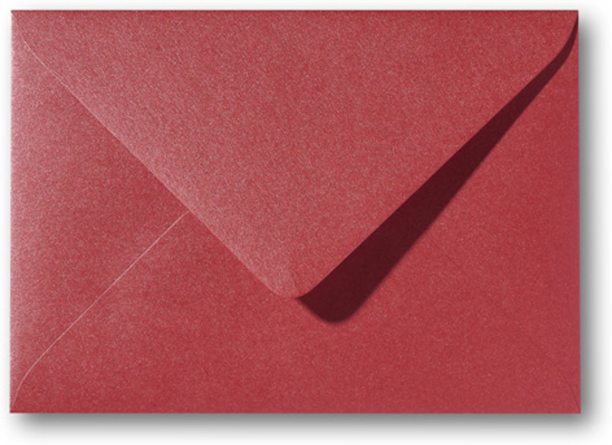 Luxe Enveloppen A5 Metallic Rosso (50 stuks)