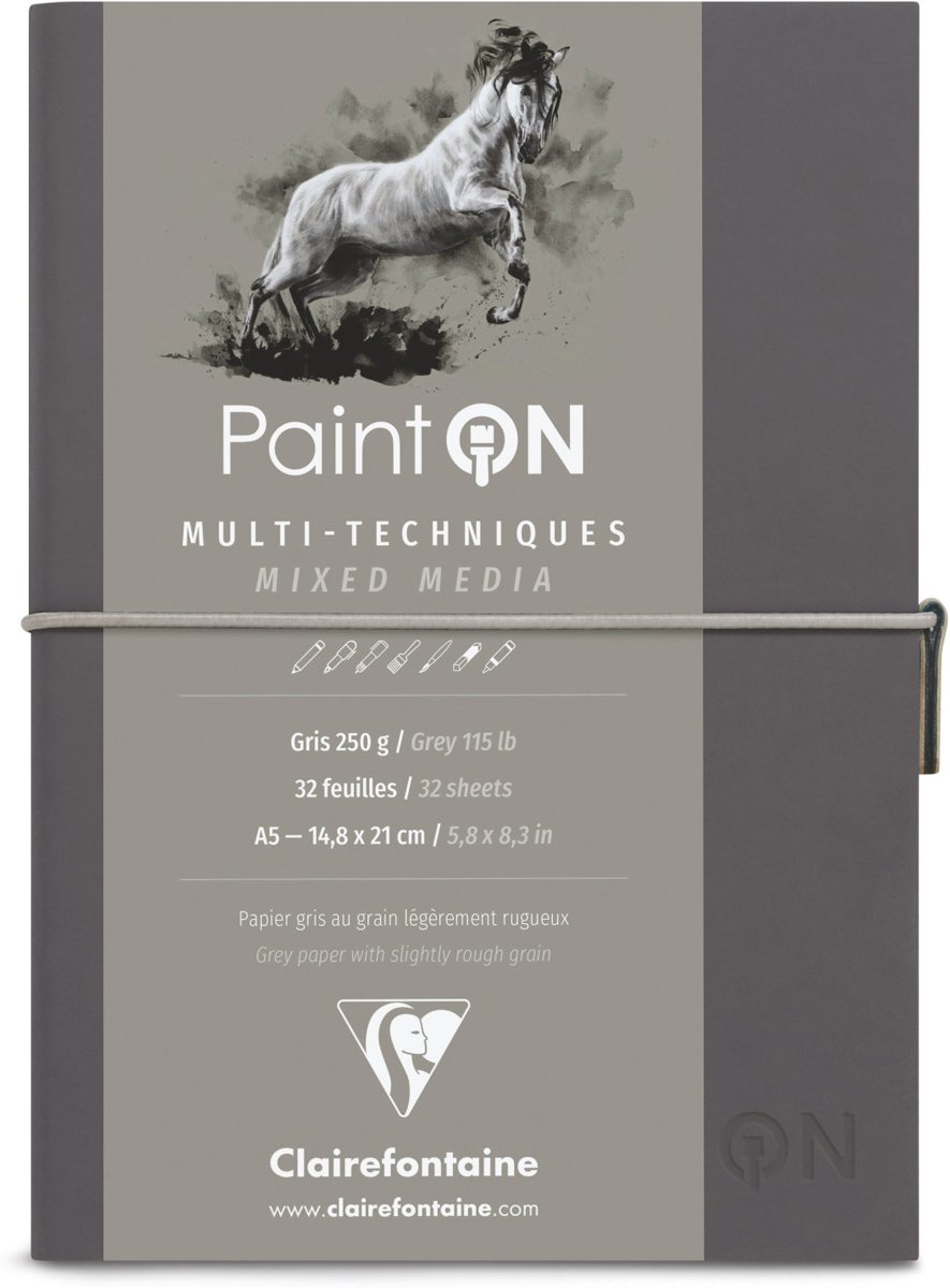 Clairefontaine PaintON travel journal mixed-media - Grijs papier