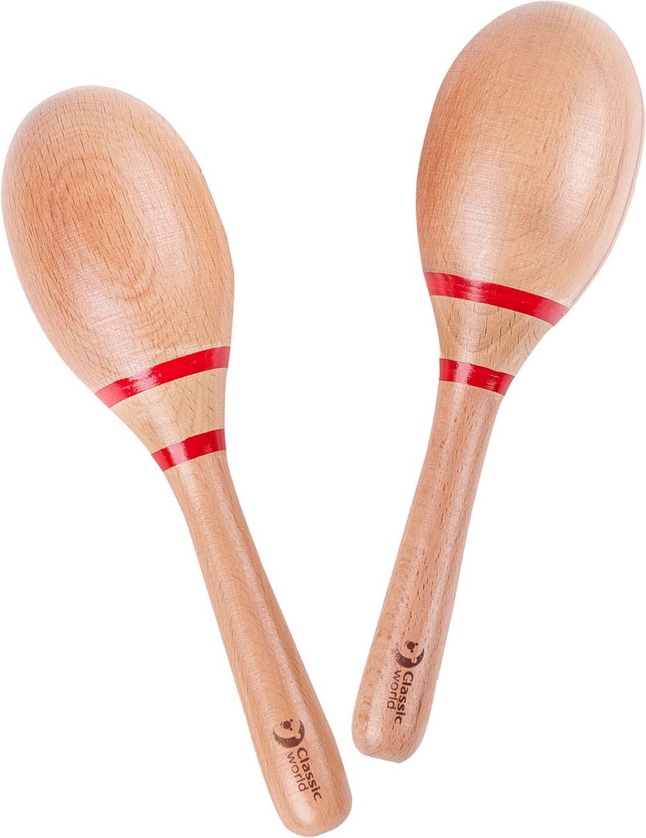 Classic World Houten Maracas Rood