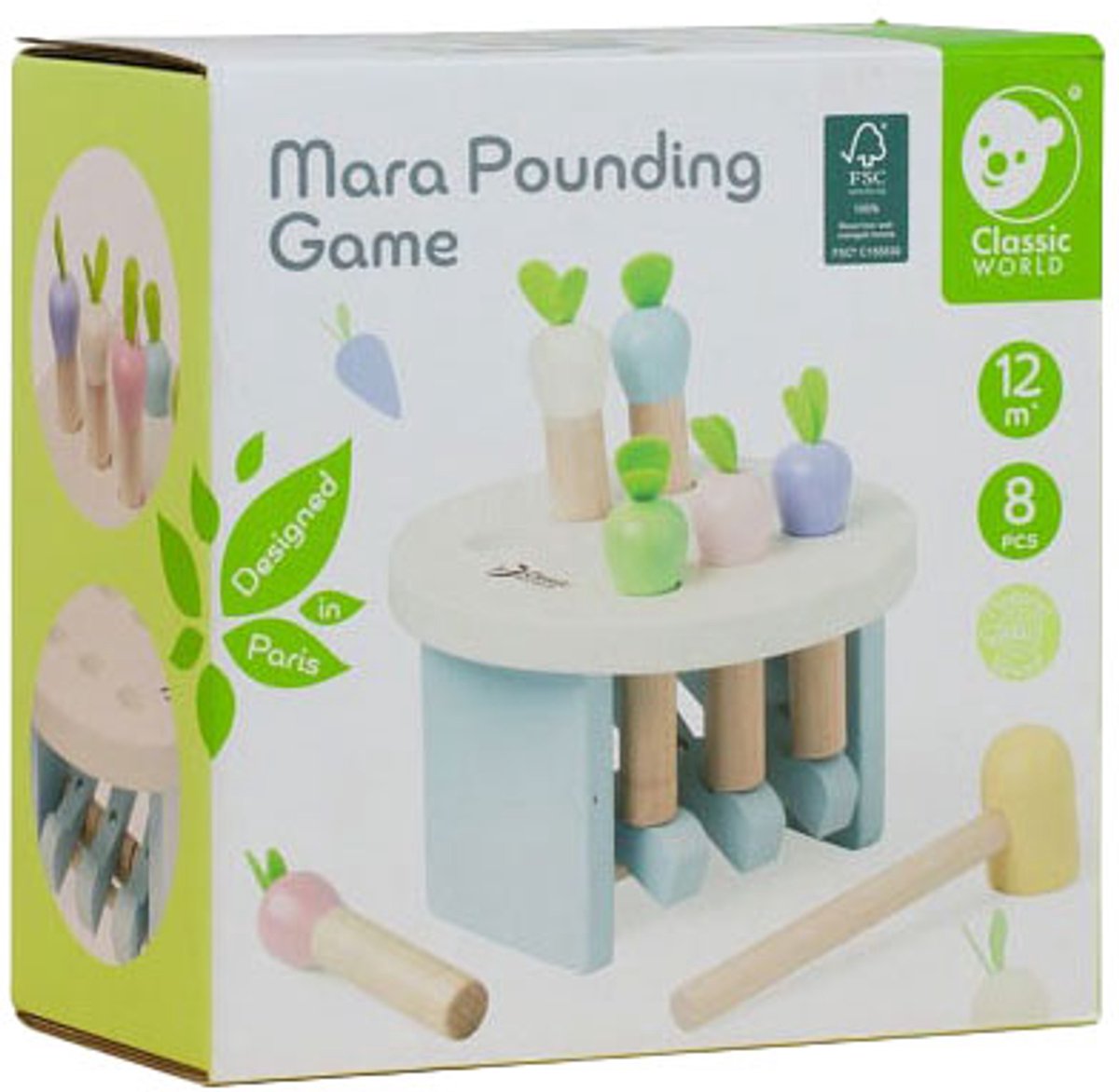   houten hamerbank educatief speelgoed - wortels slaan.