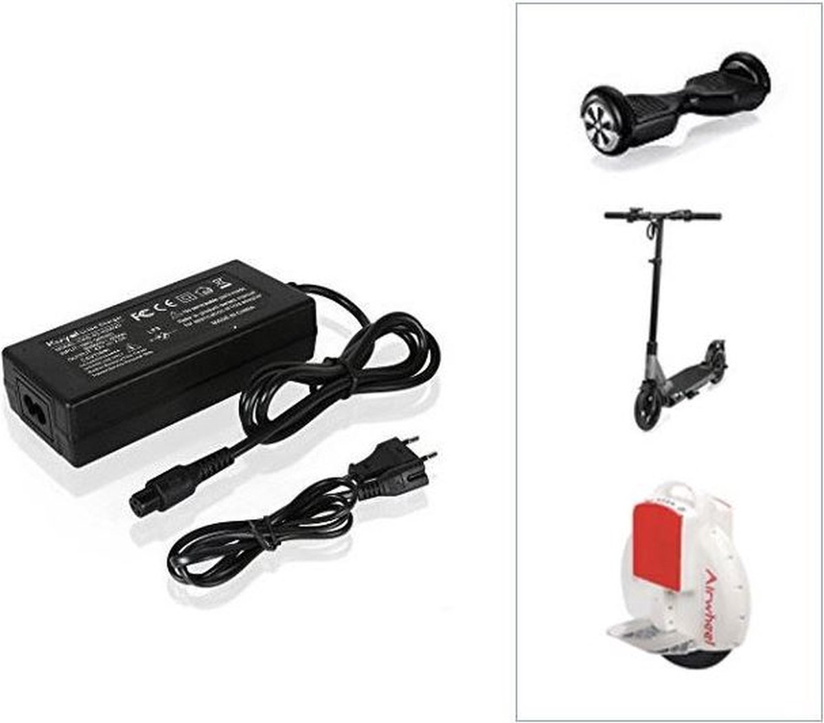 ESPO PSE50259EU Universele Netadapter/Lader Hoverboard E-Scooter 42V 2A 3PIN