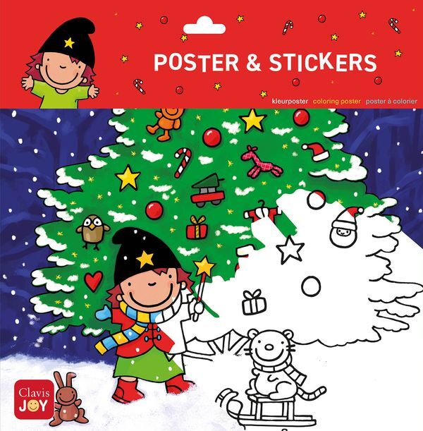 Kleurposter Heksje Mimi viert Kerstmis