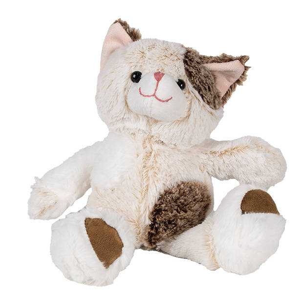 Clayre & Eef Knuffel Kat 30 cm Beige Pluche Beige