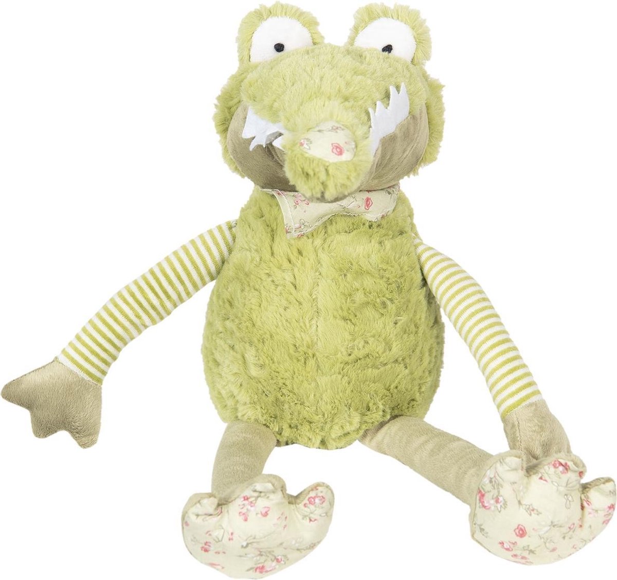 Clayre & Eef Knuffeldier Krokodil - 25 cm - groen