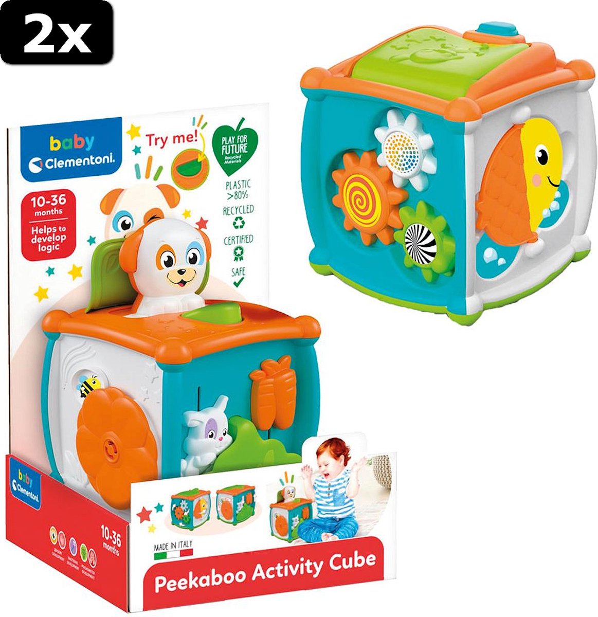 2x Clementoni Baby Activiteiten Cubus