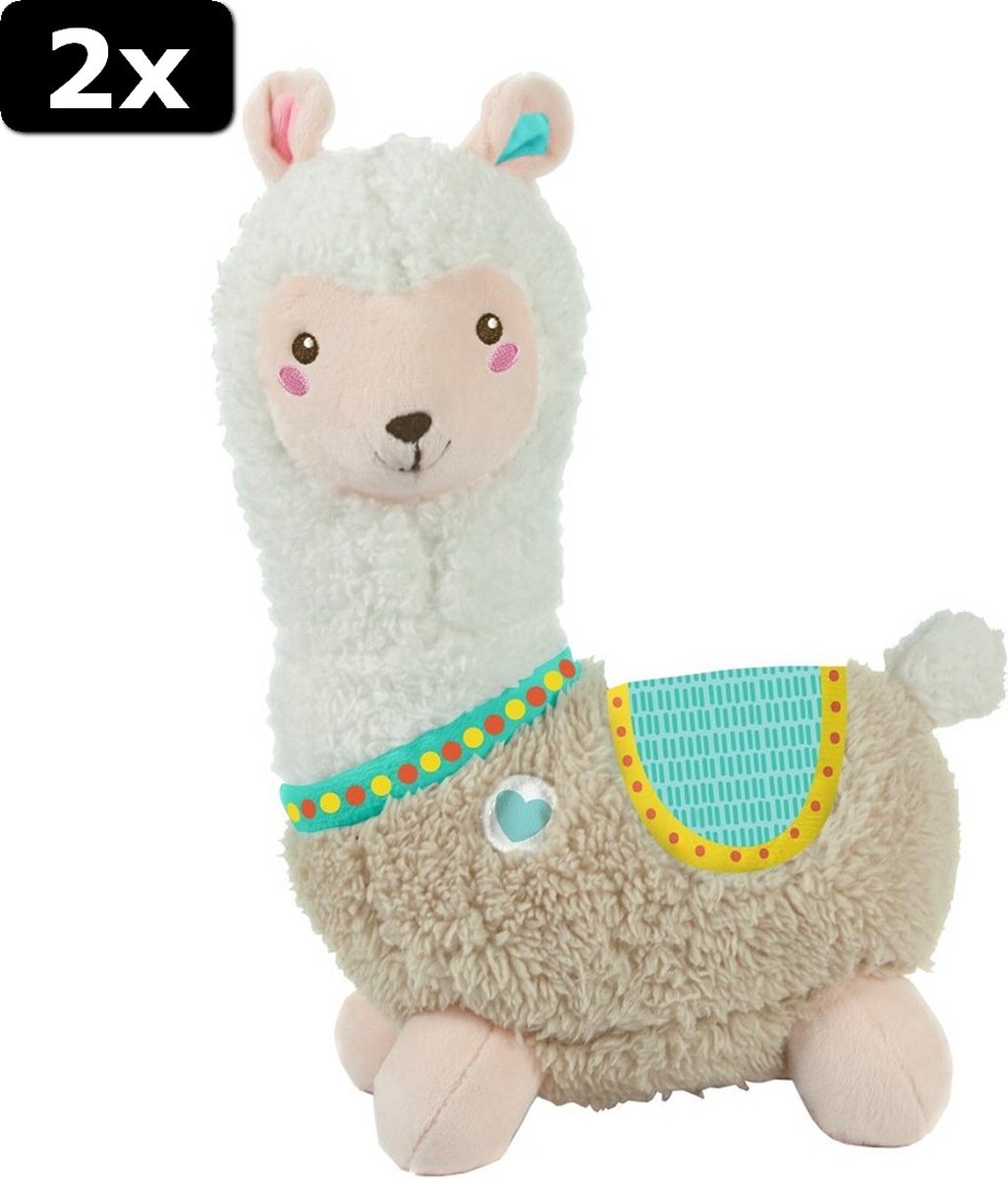 2x Clementoni Baby Lama Knuffel met Geluid