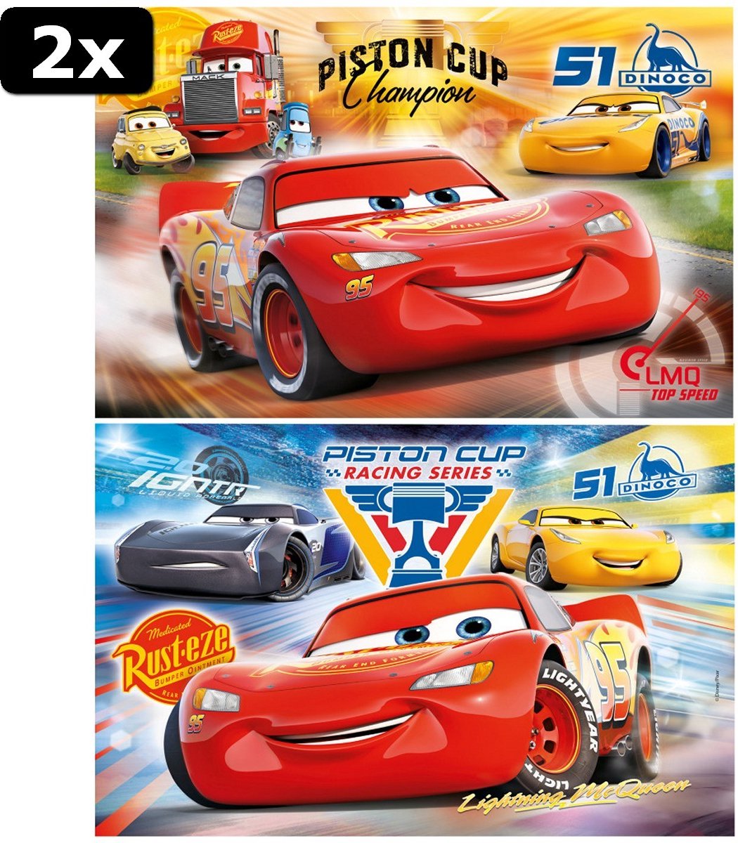 2x Clementoni Cars 3 Puzzel 2x20 Stukjes