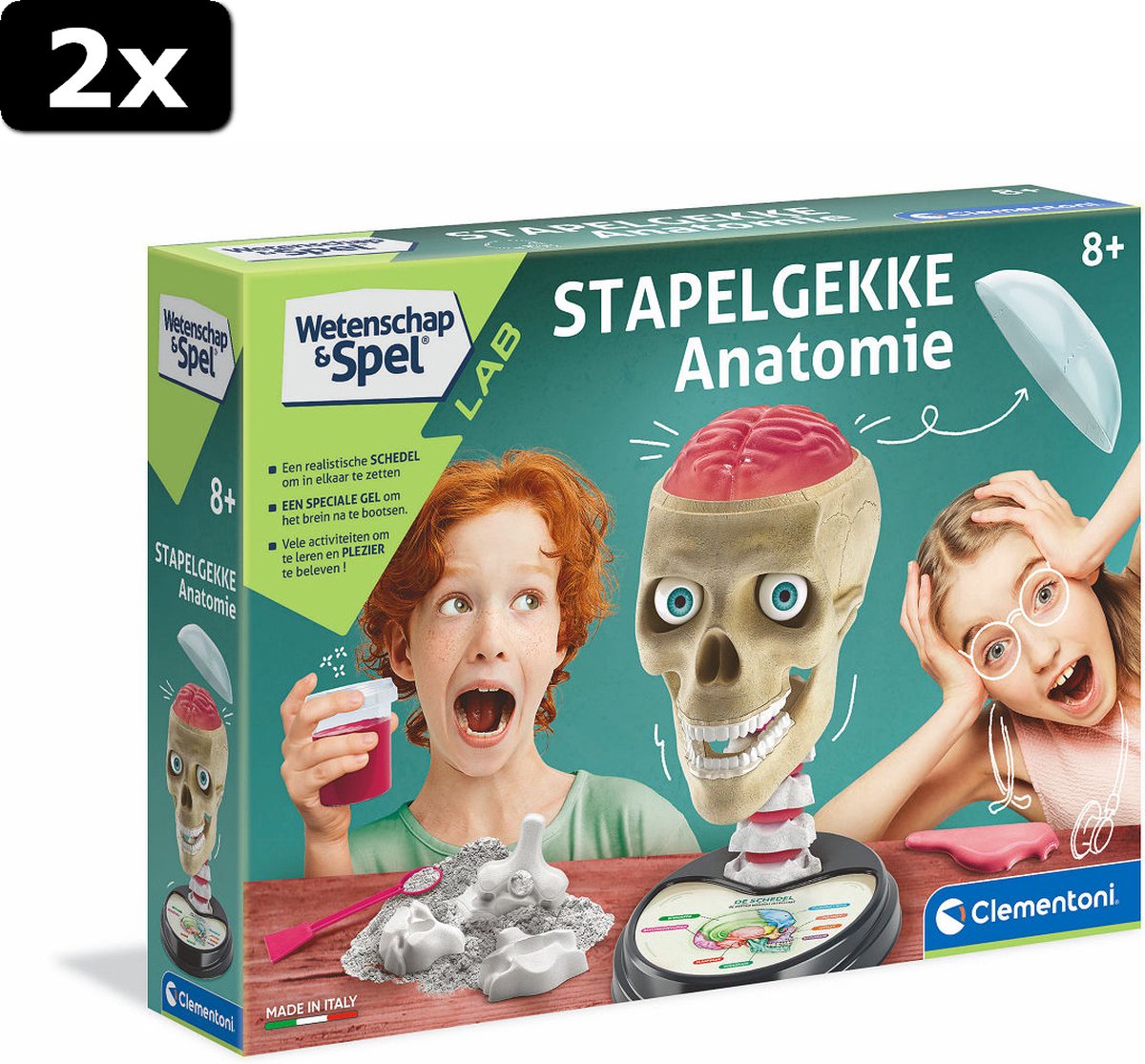 2x Clementoni Scientific Games - Crazy Anatomy