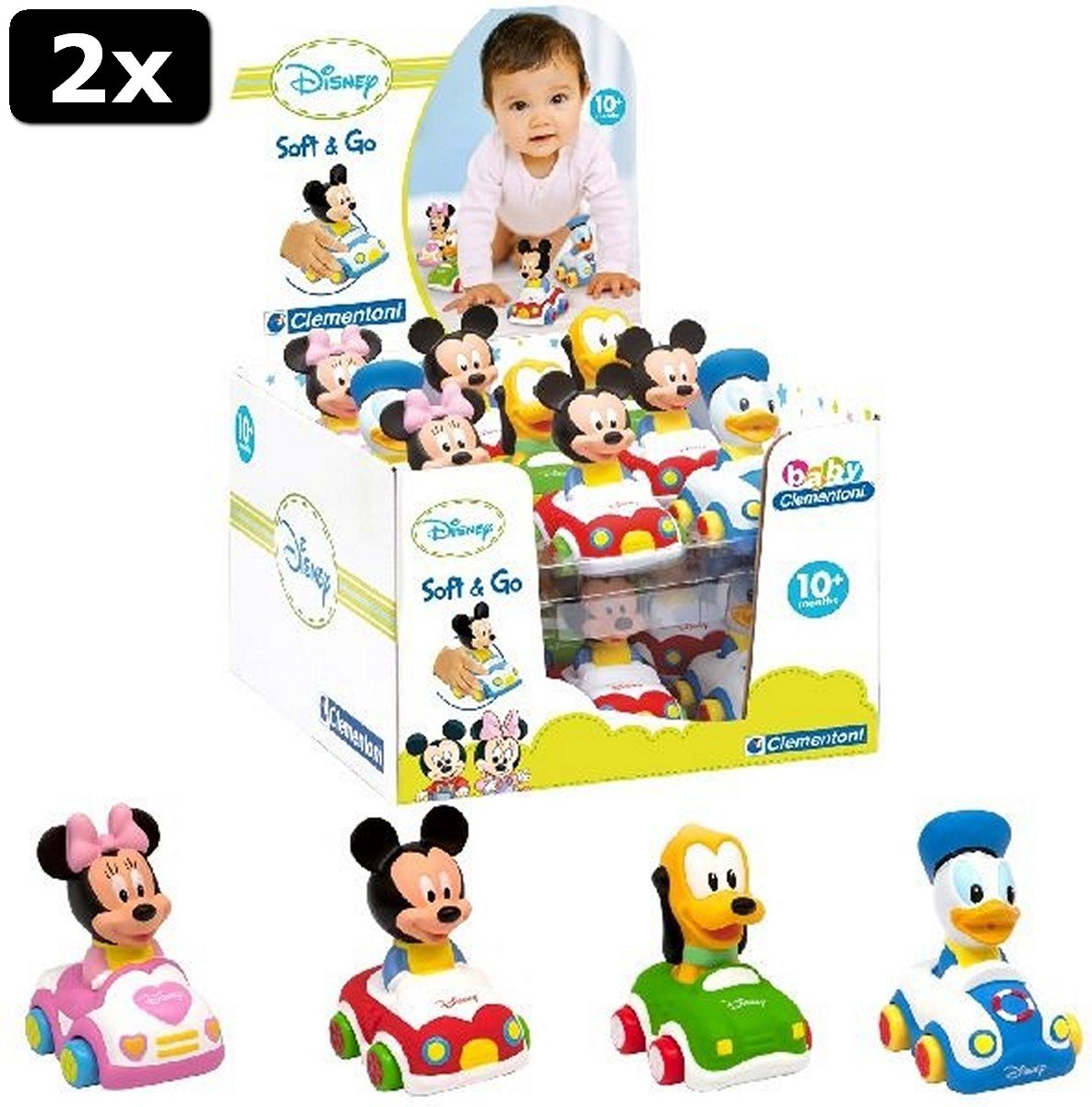 2x Clementoni Soft & Go Cars Assorti