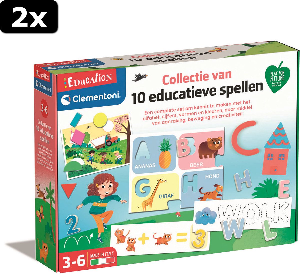 2x Clementoni Spelend Leren - 10 Educatieve Spellen