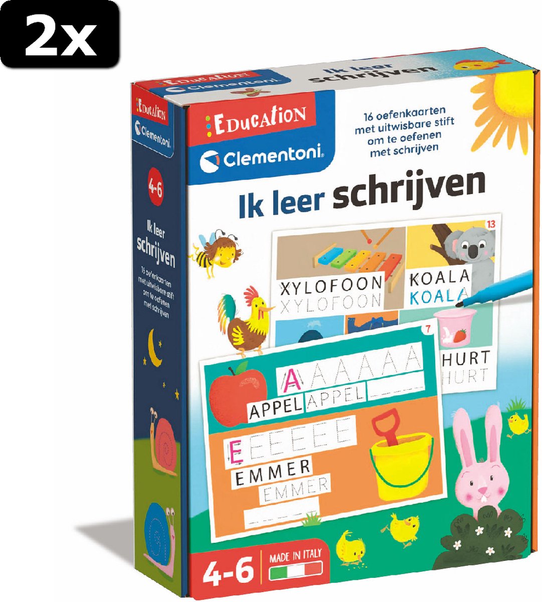 2x Clementoni Spelend Leren - Ik leer schrijven