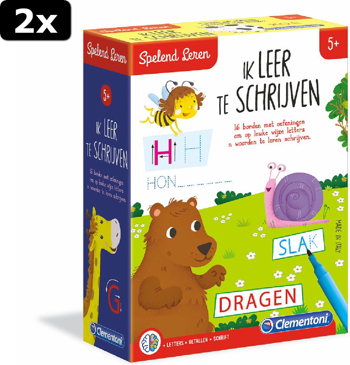 2x Clementoni Spelend Leren - Ik leer schrijven