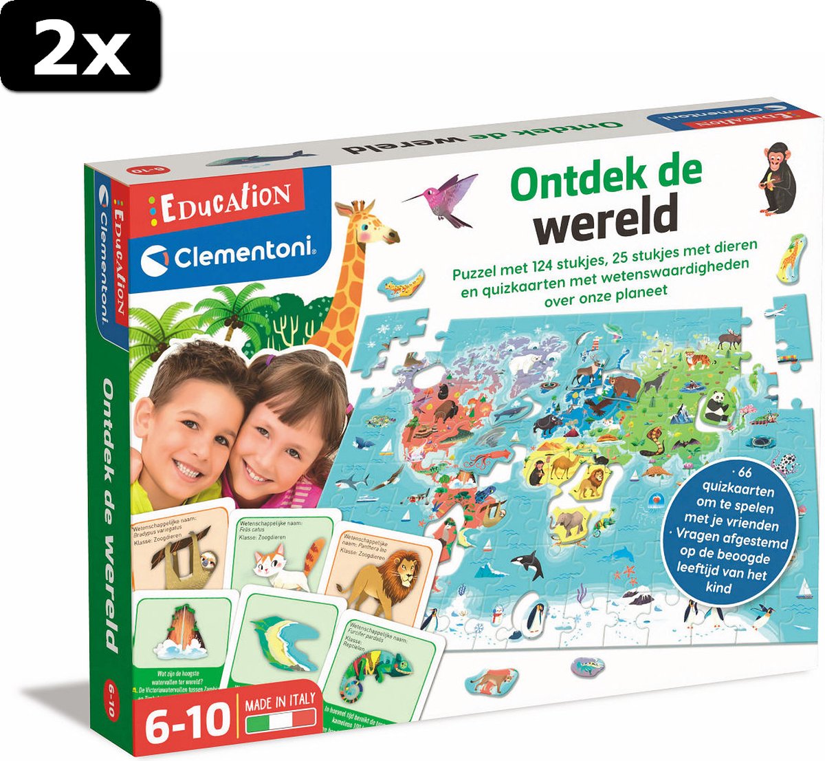 2x Clementoni Spelend Leren - Ontdek de Wereld