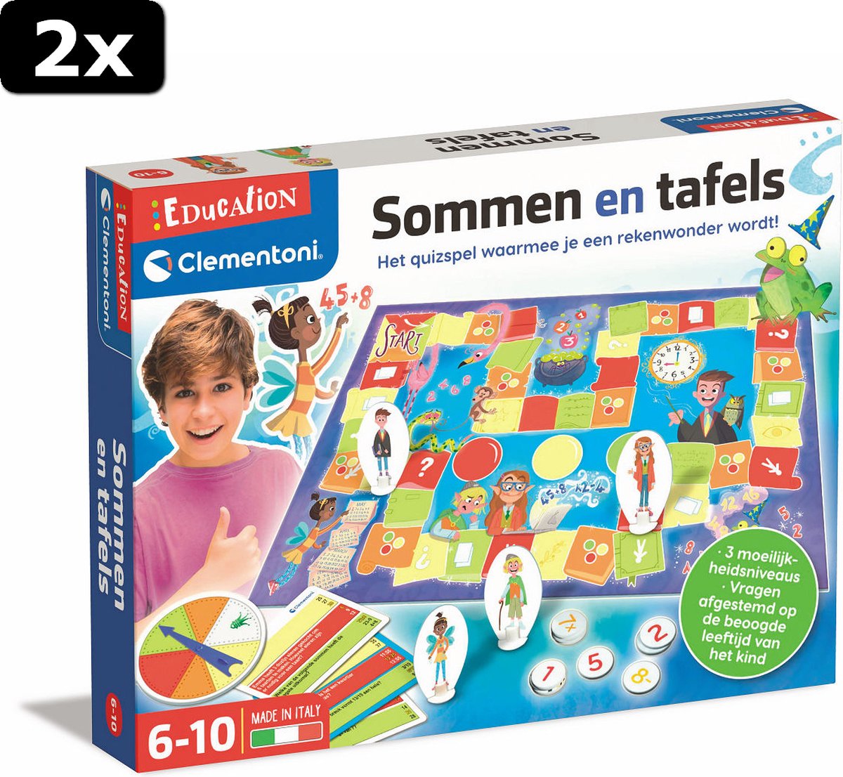 2x Clementoni Spelend Leren - Sommen en Tafels