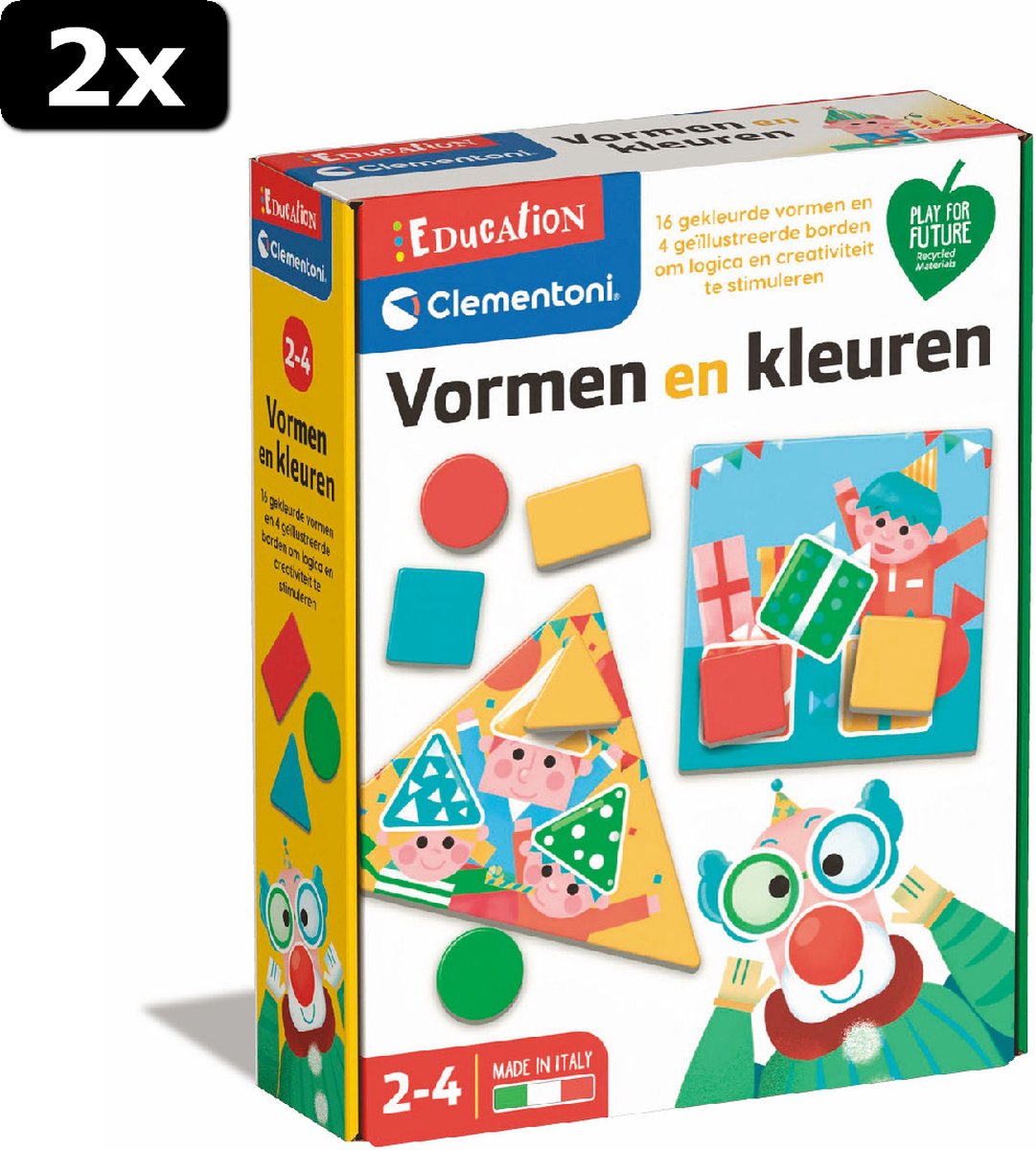 2x Clementoni Spelend Leren - Vormen en Kleuren