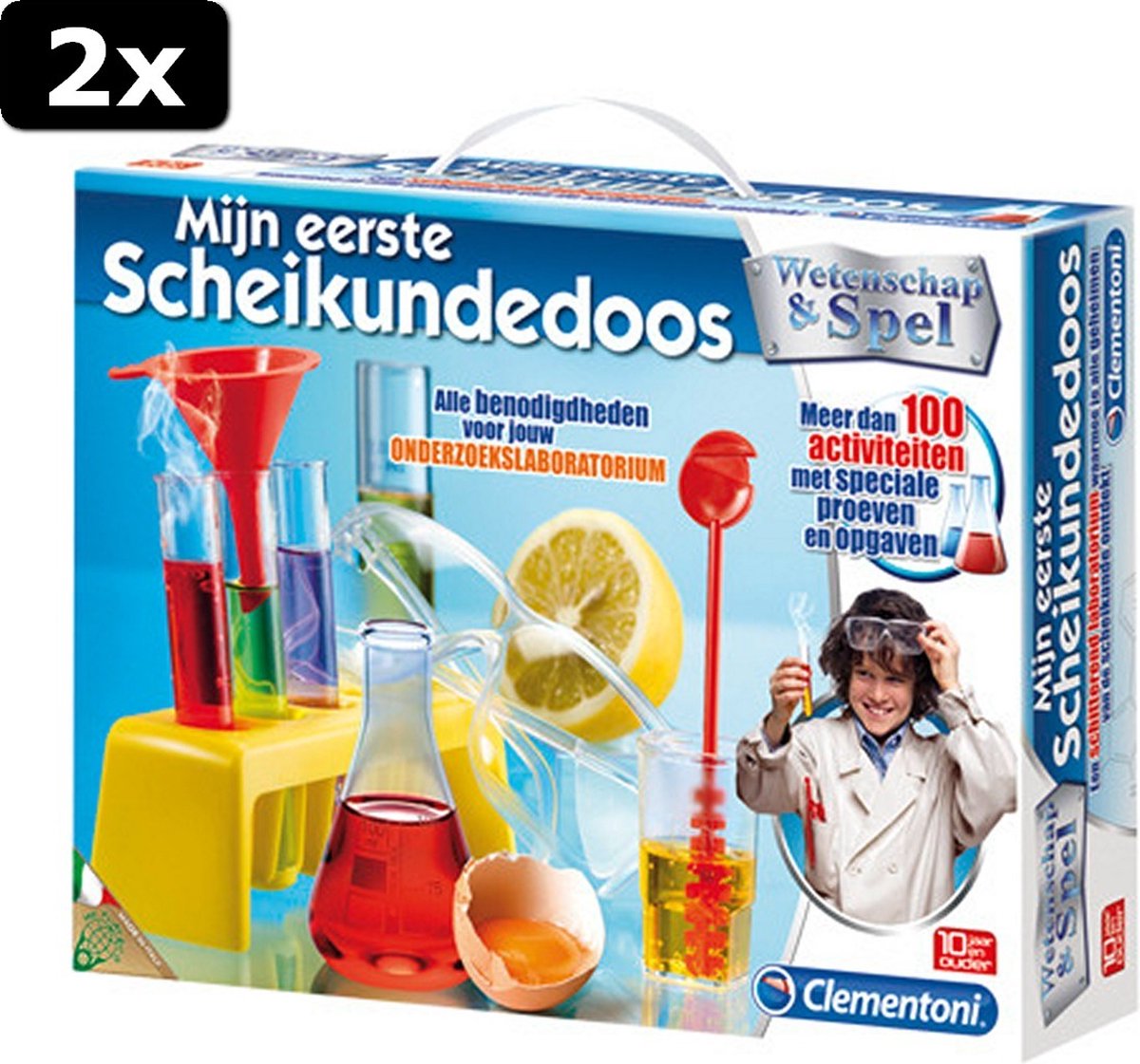 2x Clementoni Wetenschap Eerste Chemieset