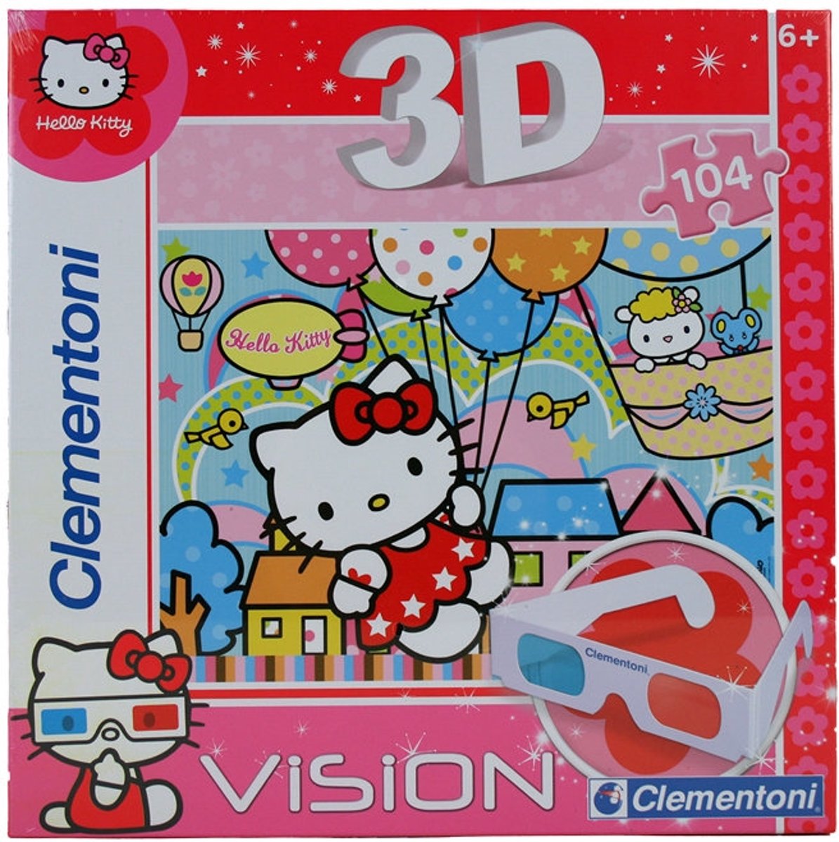 CLEMENTONI PUZZEL 3D MAGIC HELLO KITTY 104 DELIG