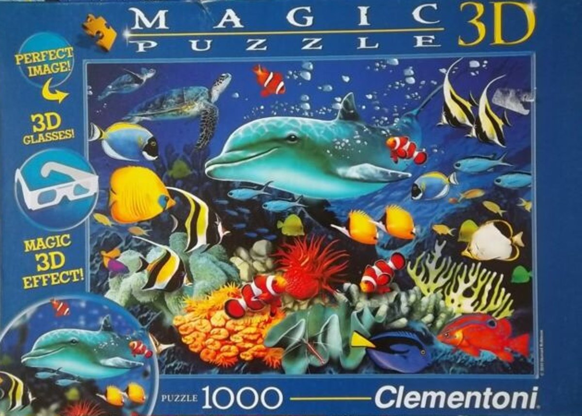 Clementoni - 3D legpuzzel De wereld onder water- 1000 stukjes