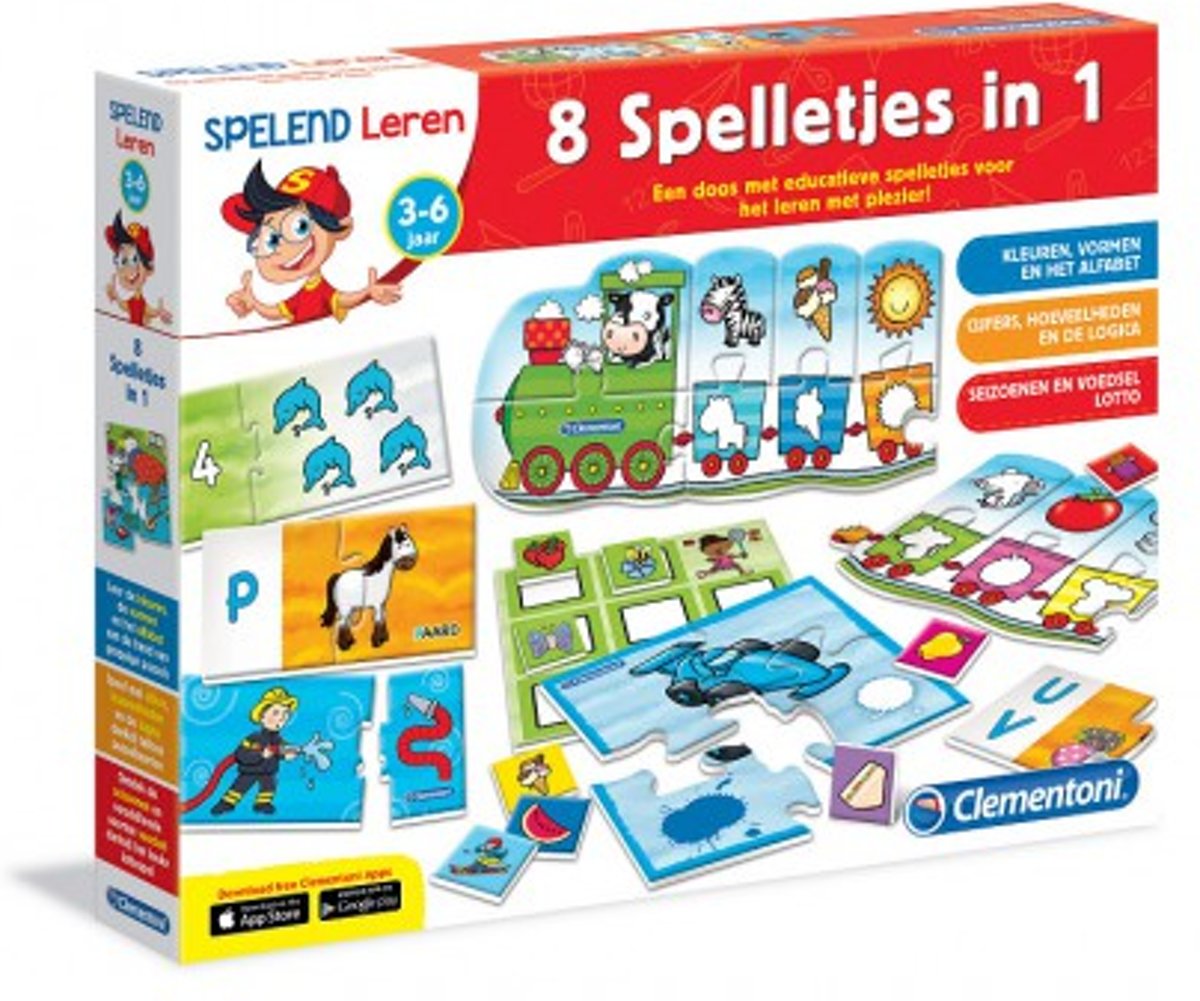 Clementoni - 8 Spelletjes In 1 - Educatief