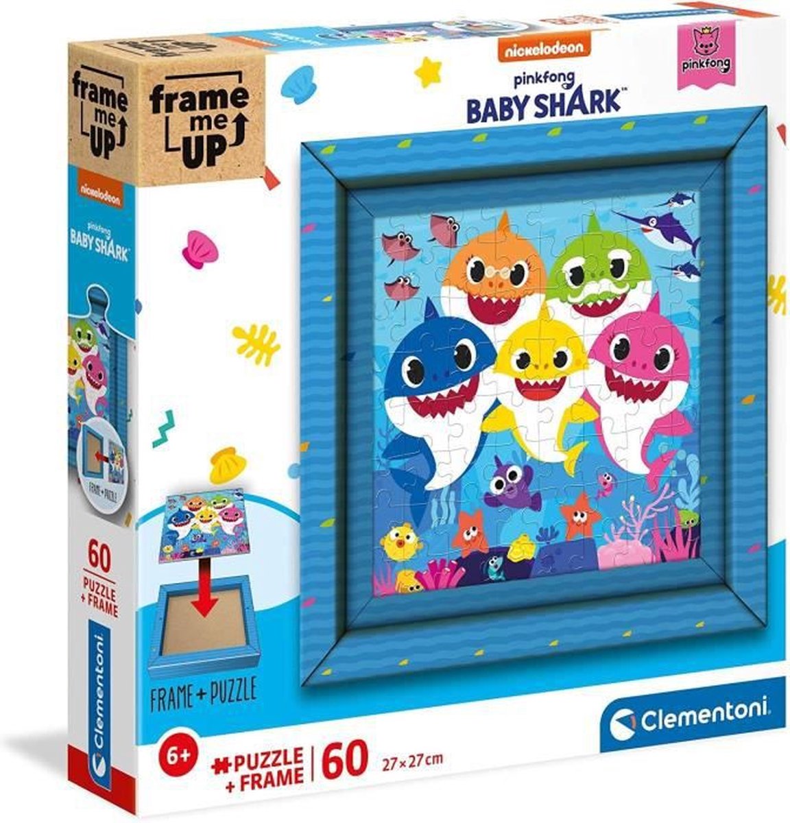 Clementoni - Frame Me Up 60 stuks - Baby Shark