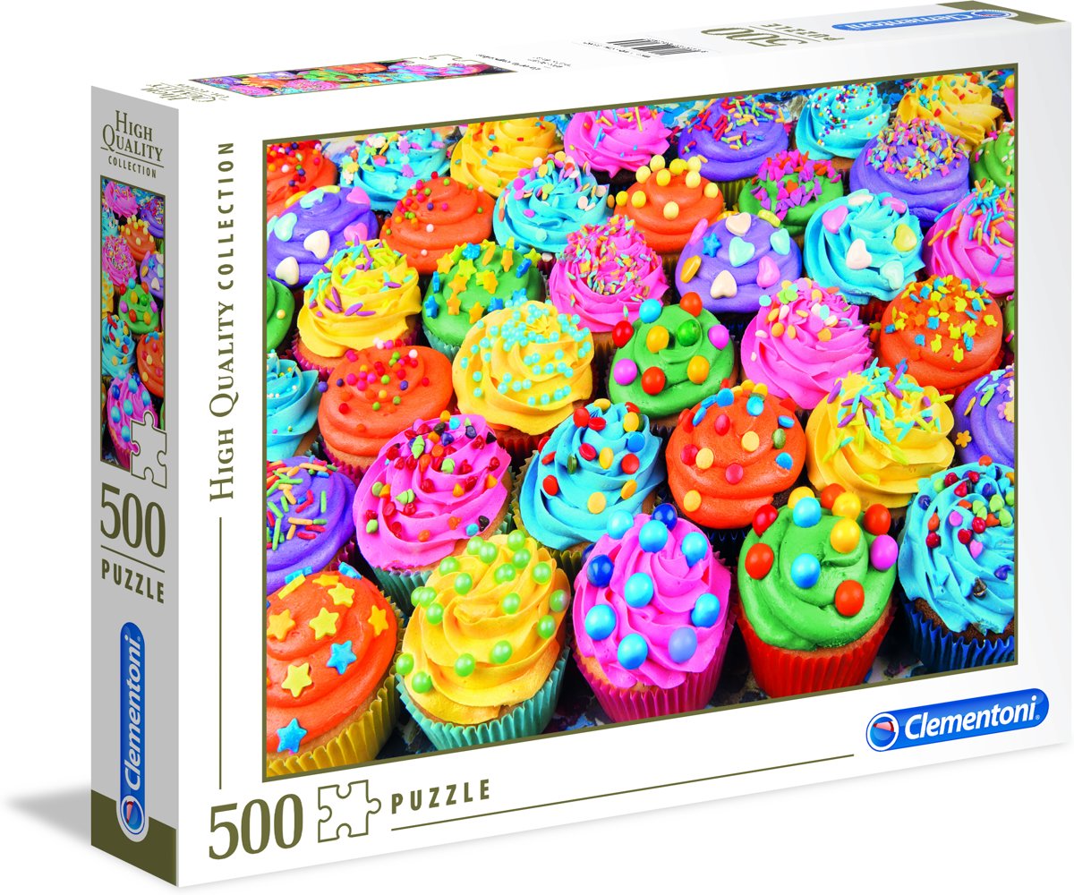 Clementoni - High Quality Collection puzzel - Colorful cupcakes - 500 stukjes