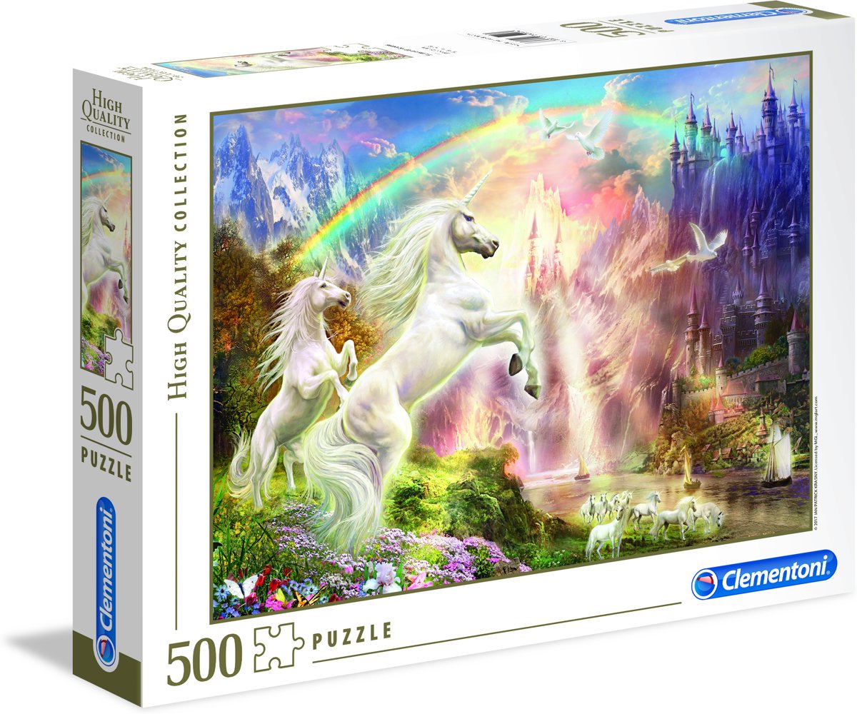 Clementoni - High Quality Collection puzzel - Sunset unicorns - 500 stukjes