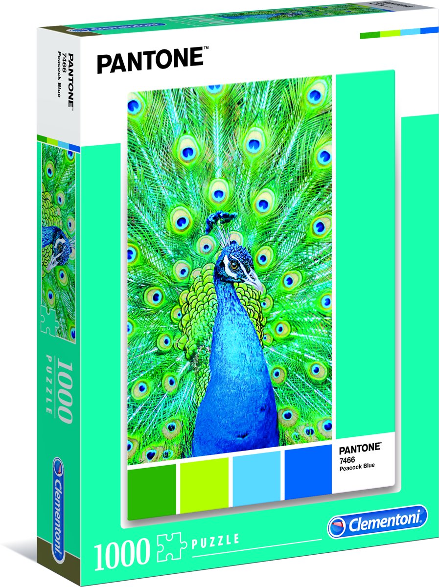 Clementoni - Pantone puzzel - Peacock Blue - 1000 stukjes