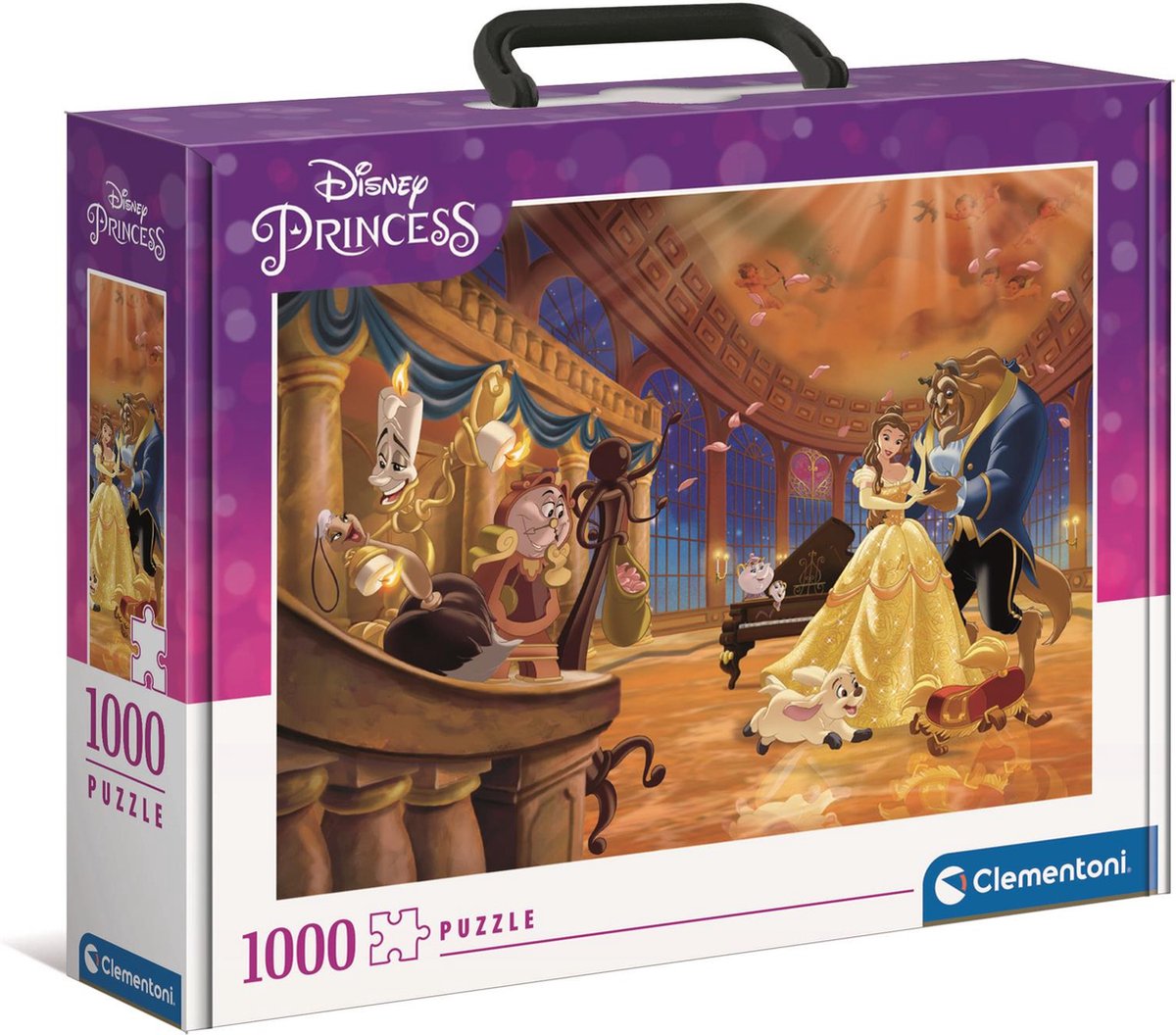 Clementoni - Puzzle Briefcase Disney Princess - 1000 stukjes - 39676