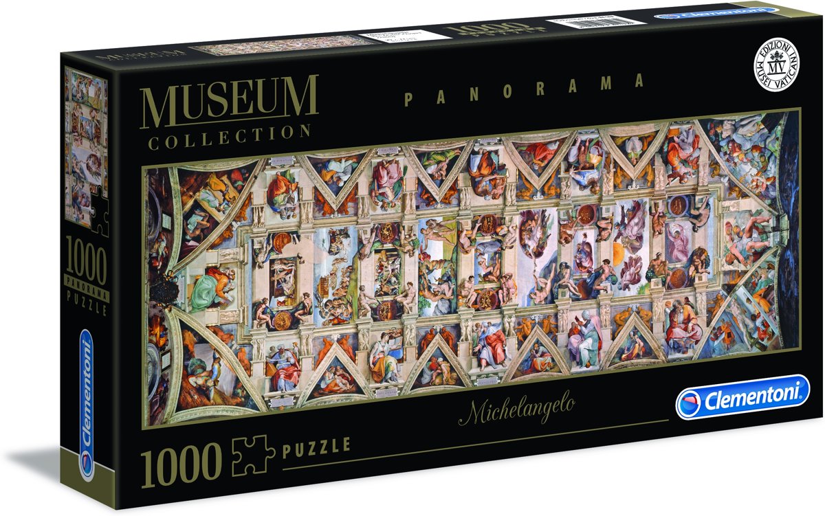 Clementoni - Vaticaanse Musea Puzzel Collectie Panorama - The Sistine Chapel ceiling - 1000 stukjes