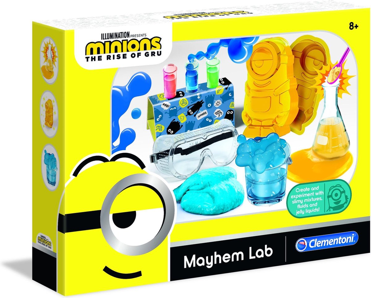 Clementoni - Wetenschap & spel - Disgusting Lab - Minions 2 (Nederlandse taal) - Experimenteerset, wetenschapslab, wetenschapsdoos