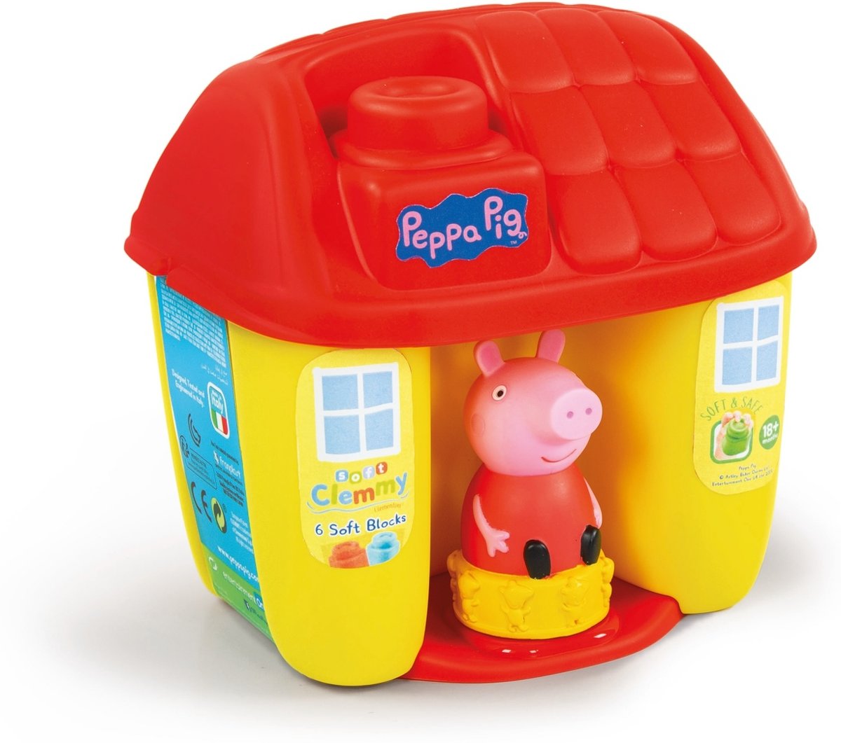 Clementoni Blokkenhuis Peppa Pig 8-delig 20 Cm Geel/rood