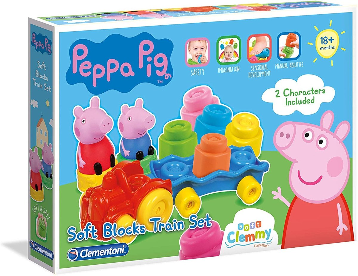 Clementoni Blokkenwagen Peppa Pig 14-delig