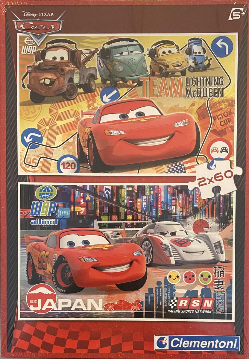 Clementoni Disney Cars puzzel 2 x 60