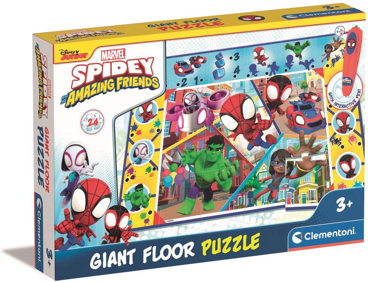 Clementoni Education, Spiderman Vloerpuzzel, 3-5 jaar - 16735