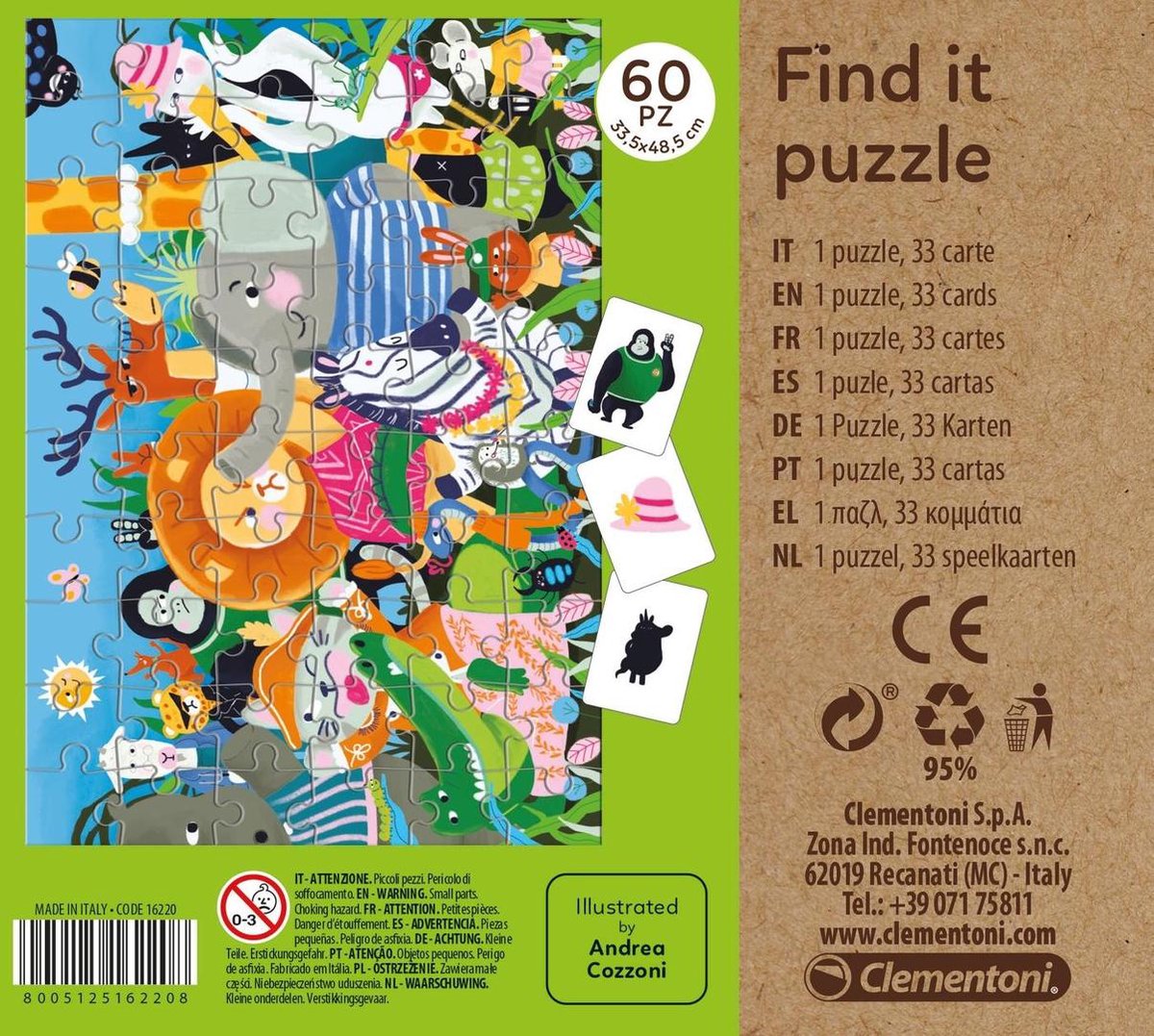 Clementoni Find It Together Legpuzzel 2-in-1 60 Stukjes