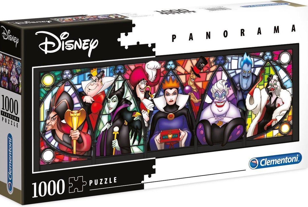 Clementoni Legpuzzel Disney Panorama Slechterikken 1000 Stukjes