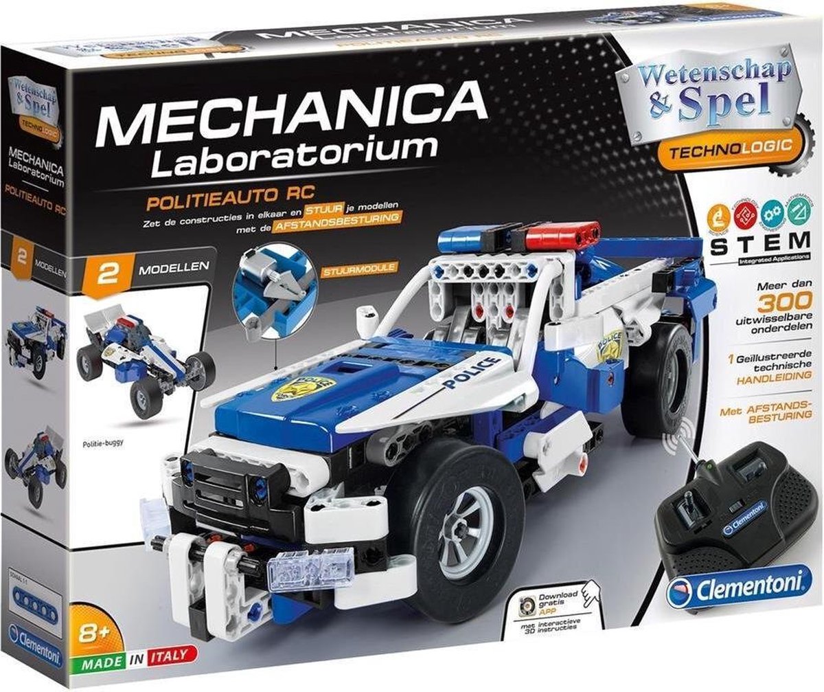 Clementoni Mechanica Laboratorium 2in1 RC Politieauto