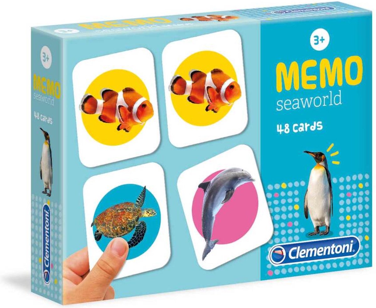 Clementoni Memo Zeedieren met 48 Kaarten