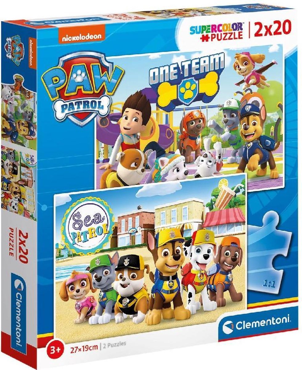 Clementoni Paw Patrol Puzzel 2x20st