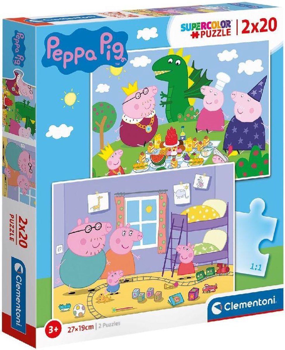 Clementoni Peppa Pig Puzzel 2x20st