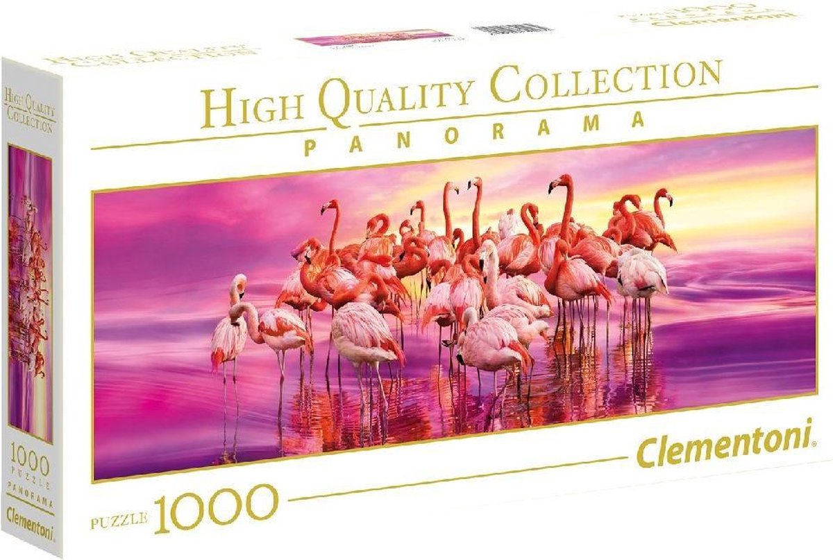 Clementoni Puzzel 1000 Panorama Flamingo