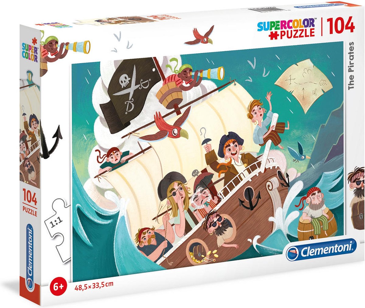 Clementoni Puzzel 104 stukjes Piraten