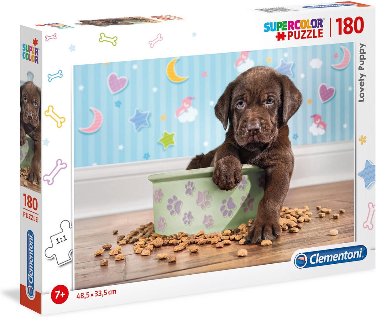 Clementoni Puzzel 180 stukjes Lovely Puppy